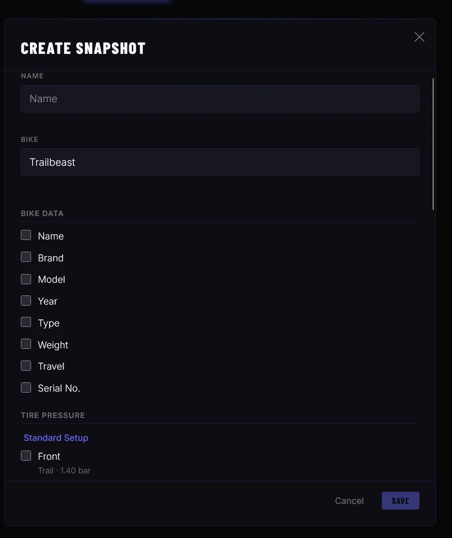 Create a new snapshot