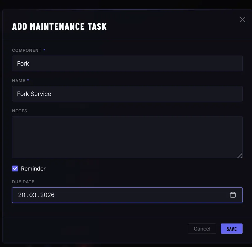 Create maintenance task