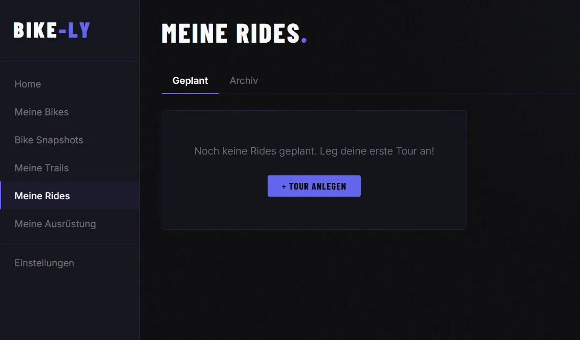 Meine Rides Übersicht